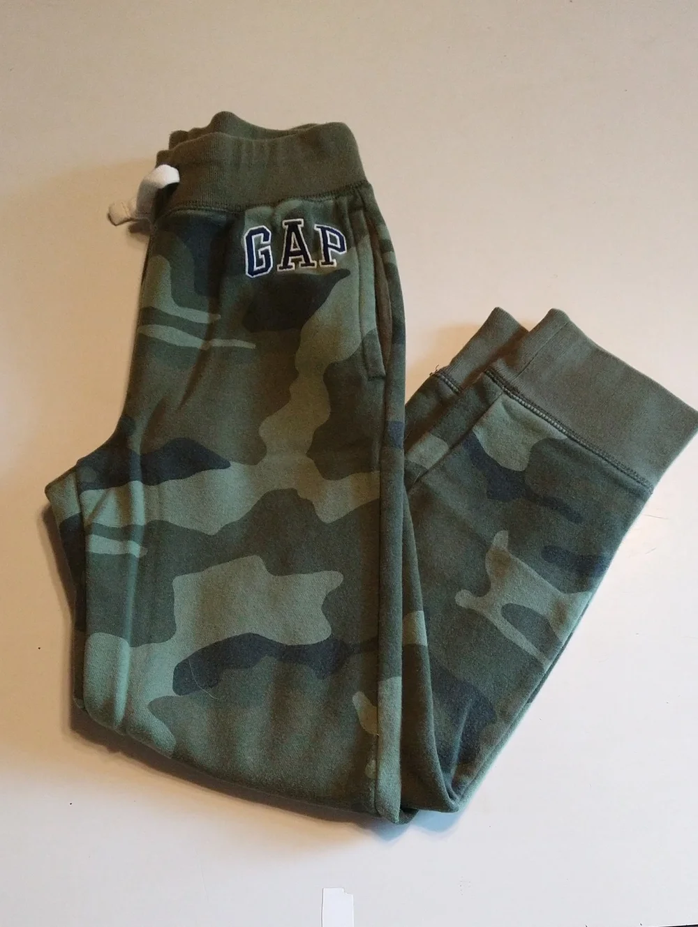 GAP Kids Olive & Dark Green Camo Joggers